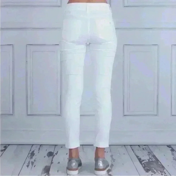 Luisa Cerano Soft Raw Hem Skinny Jeans White Size 8 - Picture 2 of 13